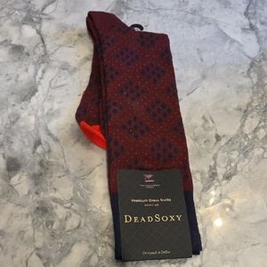 Men's Dress Socks - Burgundy and Navy